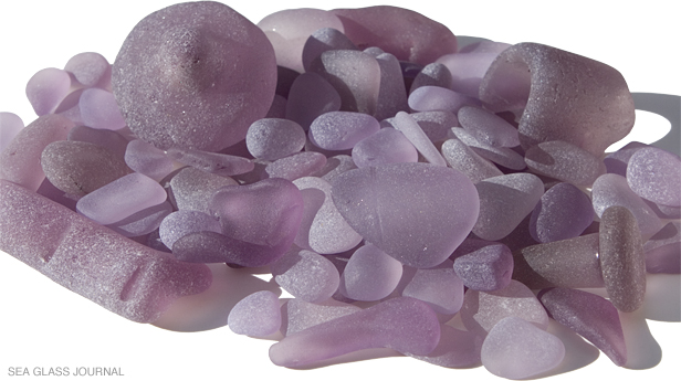 Assorted Sun-Colored Amethyst Sea Glass