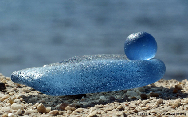 Blue Sea Glass Still Life