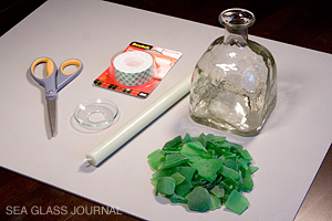 Sea Glass Candle Holder - Step 1