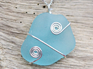 Simple Wire Wrap Sea Glass Pendant