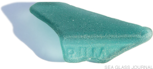 Teal-colored Rumford Bottle Shard - Photo 1