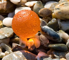Orange Sea Glass Marble, Photo 2