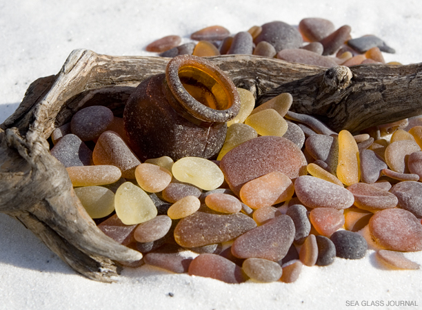 Marmite Sea Glass Bottle, Still Life Photo