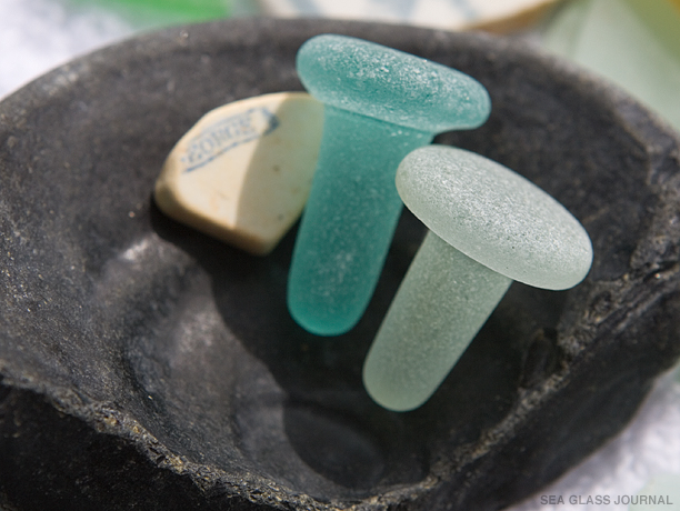 Sea glass stoppers found at Alexndra Battery Beach, Bermuda