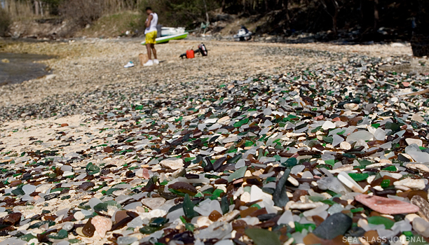 Bermuda's Dockyard is a well-known sea glass collecting spot.