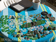 Sea glass collected at the Dockyard, Bermuda